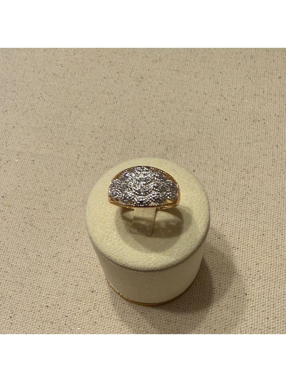 Elegant Two tone Gold plated Cubic Zirconia Ring m Women's Classic Ring  8